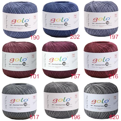 golo Crochet Thread Crochet Yarn for Crocheting Cotton Yarn for Hand Knitting 208 - color: 208 Brown