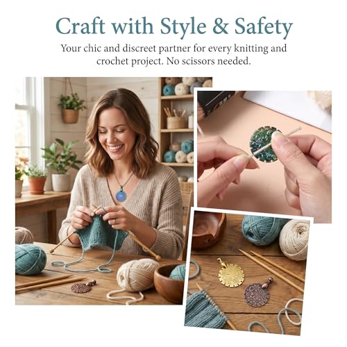 4 Pcs Pendant Thread Cutters for Knitting, Crochet, Sewing & Embroidery