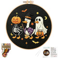 Nuberlic Halloween Embroidery Kit for Beginners Adults DIY Needlepoint - color: halloween
