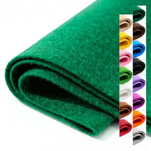Hunter Green Stiff Felt Sheet 36'' X 36'', 1mm Large Felt Fabric Sheet - color: Pure Green