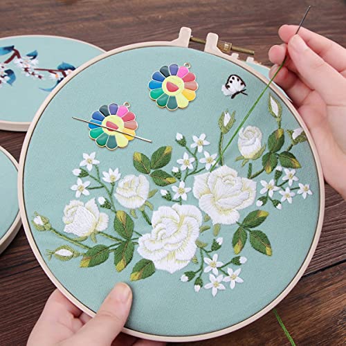 2 Pieces Classic Sun Flower Magnetic Needle Minder for Cross Stitch, Keepers Sewing and Embroidery Kit，Set of Pin Holders Crafts Needlework Supplies (csljmy20220723-0007)
