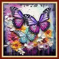 Foxdiviy Stamped Cross Stitch Kits Full Range of Embroidery Needlework Starter Kits for Beginners Adults 11CT Embroidery Patterns Art Crafts DIY Needlepoint Kits-Rainbow Butterfly 18x18 inch - color: Stamped Set 21