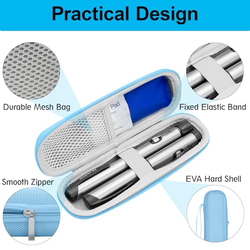 sijidou Insulin Cooler Travel Case, Portable Insulin Travel Case, Insulin Cooling Cases Insulated Organizer for Insulins Pens (Blue) - color: Blue