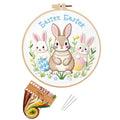 BoAn Rabbit Needlepoint Kit, Embroidery Starter Kit with Hoop & Threads - color: rabbit-3