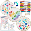 Heart Embroidery Kit for Beginners - Stamped Cross Stitch for Adults - color: Heart