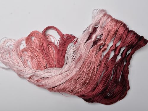 100% Mulberry Silk Embroidery Thread 8 Colors 22m Each (37) - color: 37