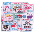 20Pcs Christian Iron on Patches for Clothes, Religious Jesus Bible Embroidered Applique, Christian Quotes Sew on Badge for Trucker Hat Backpack Jeans DIY Accessory - color: 20Pcs Christian