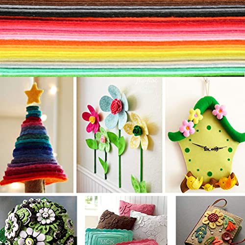 BUYGOO 60Pcs Stiff Felt Fabric Sheets, 12 x 12 inches Assorted Felt Sheets Craft Felt Sheets 1mm Thick for DIY Crafts, Sewing, Crafting Projects - size: 12 Inches