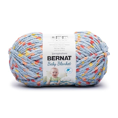 Bernat Baby Blanket Yarn for Crocheting Soft, Dino Egg Dot - color: Dino Egg Dot, size: 1 Pack