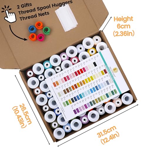 New brothread 72 Spools 40WT 100% Frosted Matt Embroidery Machine Thread - color: 72 colors - 550yd per spool, size: 40WT