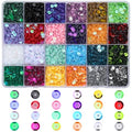 21600 Pcs Loose Sequins Bulk, 24 Colors 5MM Embroidery Sequins - size: 5mm