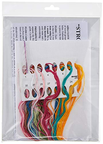 Design Works Crafts, 10" x 10" Counted Cross Stitch Kit, Stronger, White