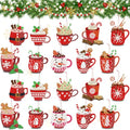 Realspring 20 Pcs Christmas Diamond Art Ornament 5d Hot Cocoa Mugs - style: Hot Cocoa