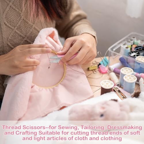 Mudder 24 Pcs U Shape Sewing Scissors with Protective Safety Cover - style: Lovely