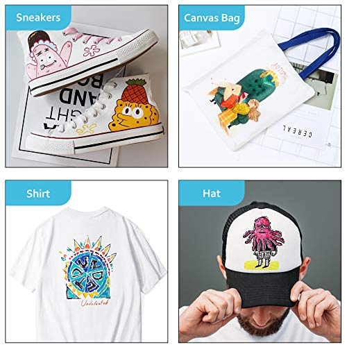 Fabric Markers, Lelix 36 Colors Permanent Fabric Pens for Writing Painting on T-Shirts Clothes Sneakers Canvas, Child Safe & Non-Toxic for Kids Adults - color: 36 Colors
