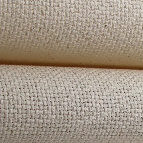 KCS 59" x one Yard (93cmx149cm) 14 Count Cotton Aida Cloth Cross Stitch Fabric (Oatmeal) - color: Oatmeal