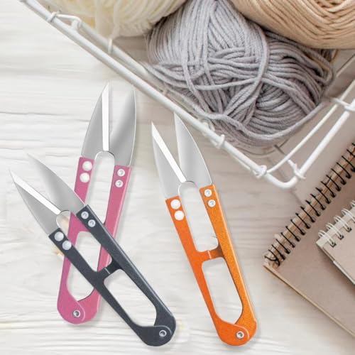 HAALII 4.1 inch Multicolor Mini Sewing Scissors, 3pcs Mini Small Snips Trimming Nipper DIY Supplies