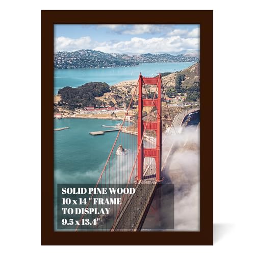 10x14 inch Wood Picture Frames for Wall Hanging,Diamond Painting Frames Rectangle Baby Scan Picture Frame for Family Walls Decoration,Anniversary,Wedding,Christmas,Halloween,Shower,Certificate (Brown) - color: Brown, size: 10x14 inch