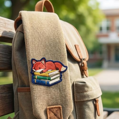 ORIGACH 4 Sheets A4 Large Cute Animal and Books Water Soluble Embroidery Patterns, Stick and Stitch Embroidery Papers with Animal Reading Books Designs, Wash Away Printable for Hand Sewing Lovers - color: Animal & Books