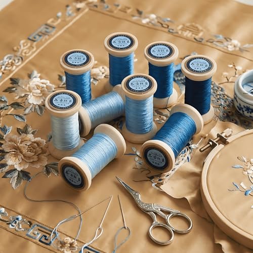 Natural 100% Mulberry Handmade Embroidery Silk Thread Silk Floss (64) - color: 64