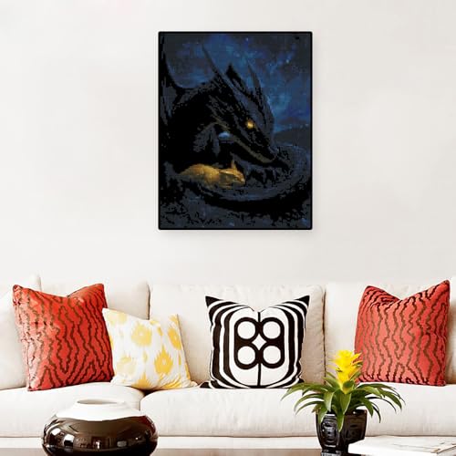 Dargon Stamped Cross Stitch Dimensions Embroidery Kits for Beginners - color: dargon