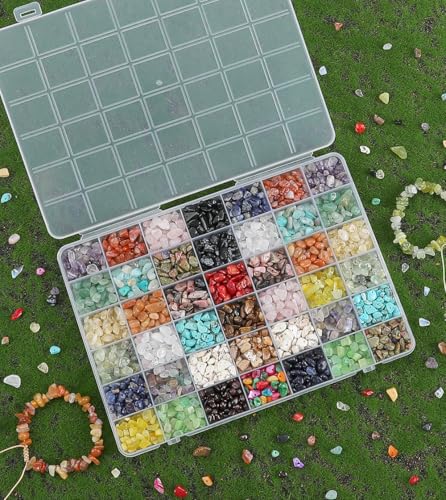 42 Grids Bead Organizer Box, 4 Pack, Clear Jewelry Organizer for Bead Organizers and Storage - color: [4-Pack] Clear, size: 42-Grids