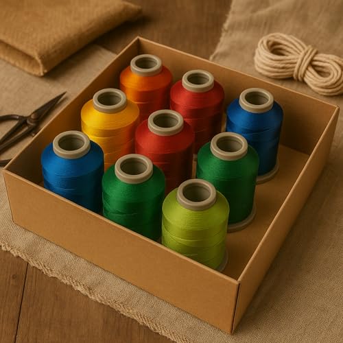 Mixed Color Embroidery Thread Set of 8 | 3001 | 9831 | 9449 | 9473 | 93015 | 9763 | 86035 | 9768 | 15 Gr Polyester Embroidery Machine Thread - color: Bright colors