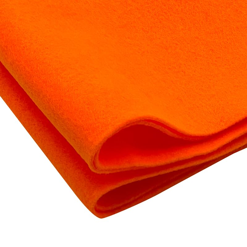 EOVEA | Acrylic Felt Fabric by The Yard | 72" Wide | 1.6mm Thick | Soft & Durable Non-Fraying Felt | for DIY Crafts, Sewing, Upholstery, Costumes & Padding(Orange, 1 Yard) - color: Orange, size: 1 Yard