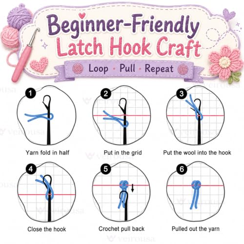 veirousa Labrador Dog Latch Hook Pillow Kits for Adults Beginners - color: Labrador