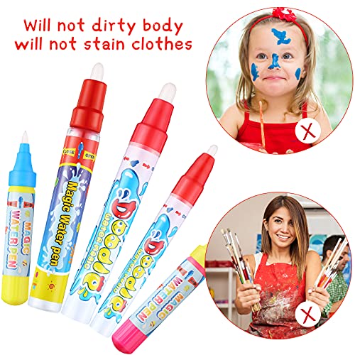 Tenare 10 Pcs Water Doodle Pens for Kids Water Mat Water Book, Refill Pens