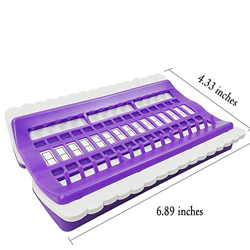 D&D Embroidery Floss Organizer, Plastic & Foam, Purple, 6.9 x 4.3 x 0.9 inches - color: purple