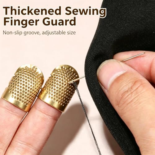 2 Pcs Metal Sewing Thimble for Hand Sewing Finger Protector