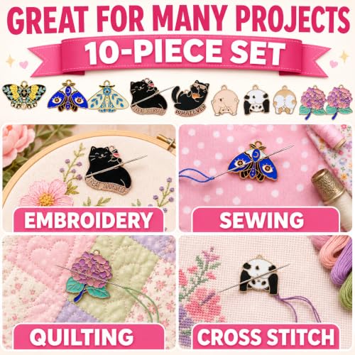 HENYANMHXH Needle Minder Magnetic Needle Keeper for Cross Stitch - color: 10 pcs