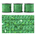 Artisanal Yarn Collection Multifiber Fancy Yarn for Knitting Crocheting Crafts DIY, Set of 3 Rolls (Grass Green Teardrop Sequins) - color: Grass Green Teardrop Sequins