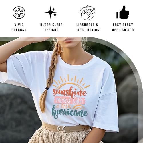 Dazoratix Funny Sarcastic Iron on Transfers - 20 Sheets Boho Sarcasm Ready to Press Black Humor Heat Transfer Clothing Patches Appliques Decals T-Shirts Women DIY Crafts Clothes Pillow Bag Decorations - style: Funny Sarcastic