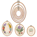 6PC Oval Embroidery Hoops, Decorative Cross Stitch Hoops for Embroidery Art Craft and Ornaments,6 Different Size（7.5*9/9*11/12.5*15/15*19/18*24/22*29.5cm，3*3.54/3.54*4.31/5*6/6*7.5/8.61*11.61inch）