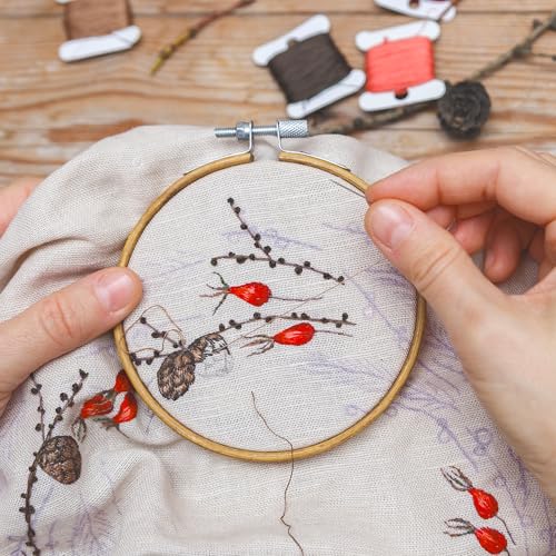 XEmbro 9 Pieces Embroidery Hoops, 3 Inch Small Embroidery Hoop - style: 3 Inch