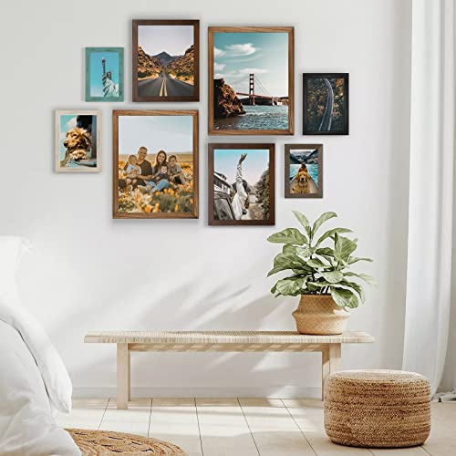 Emfogo 4x6 Picture Frame, Pack of 2 Photo Frame with Real Glass, Solid Wood Rustic Picture Frames 4x6 Display for Wall Decor (Vintage White) - color: Vintage White, size: 4x6 inch