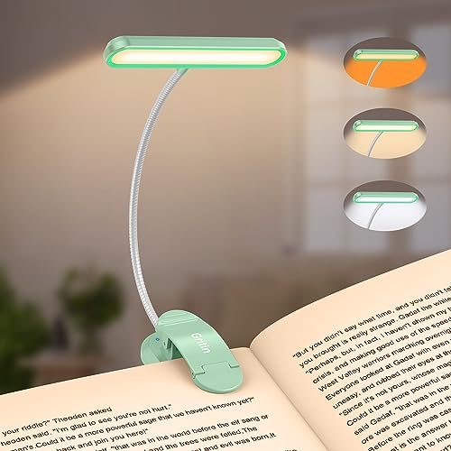 Gritin Rechargeable Book Light for Reading in Bed with 19 LED - color: Cyan