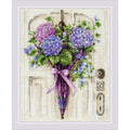 RIOLIS 2087 Umbrella Wreath Counted Cross Stitch Kit 9.5 x 11.75 in - style: Umbrella Wreath 2087