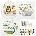 HAND U JOURNEY Embroidery Kit, 3Pcs,7.8" Original Cartoon Design - color: Carton Design