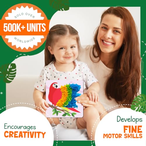jackinthebox Poke Art Animals Crafts Kits for Kids, Boys & Girls, Ages 4-8 - style: Animals