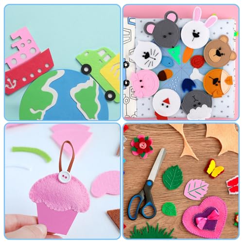 8"X12" Felt Sheets for Crafts, 18 PCS Pink Fabric Felts Pad Stiff Sewing Craft Felt Paper Non-Woven Thin Felts Fabric Sheets for DIY Art Crafts Sewing Patchwork Projects Making - color: Pink