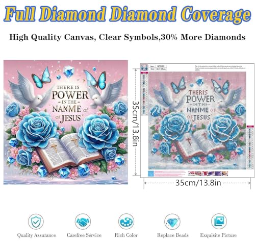 Dugsmgd Jesus Diamond Art Kits for Adults, Diamond Painting 14x14 Inch - color: Jesus-A
