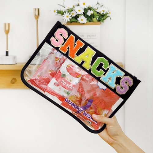 DYSHAYEN Clear Snacks Bag for Travel - color: Black-Snacks