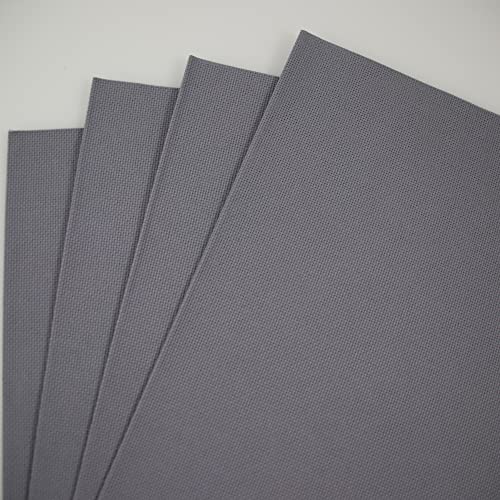 KCS 4/6 pc of 12" x 18" 18CT Counted Cotton Aida Cloth Cross Stitch Fabric (4 pc, Light Steel Grey) - color: Light Steel Grey, size: 4 pc