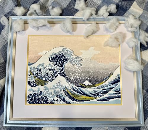 RIOLIS 2186 Great Wave Off Kanagawa After K. Hokusai Cross Stitch Kit - style: The Great Wave Off Kanagawa After K. Hokusai 2186