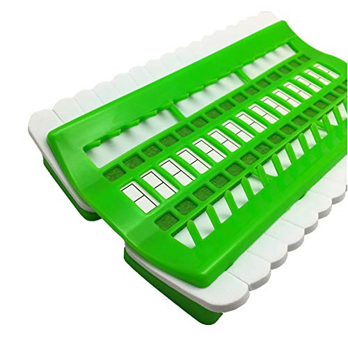 30 Positions Floss Organizer Embroidery Shelf Thread Organizers for Cross Embroidery Thread Holder with 4Pcs Replaceable Paper Card Needle Holder (Green) - color: GREEN