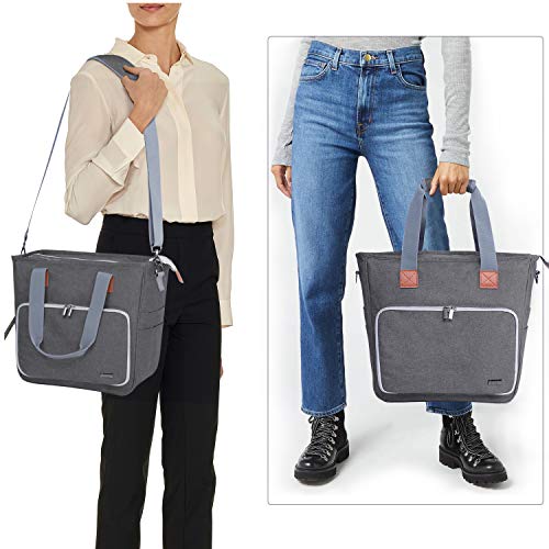 LUXJA Large Knitting Bag with Shoulder Straps, Gray - color: Gray, size: Large