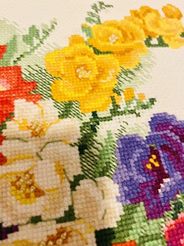 RIOLIS 1561 Freesia Counted Cross Stitch Kit 15.75 x 11.75 in